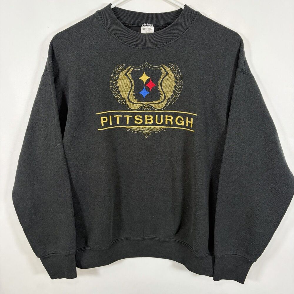 Pittsburgh Steelers Crewneck Sweatshirt Adult Medium (Short) Vintage 90s FOTL